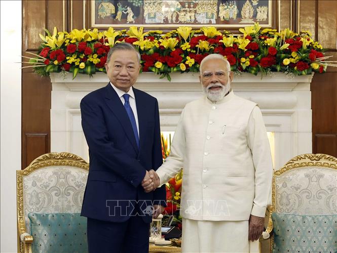 Tổng Bí thư, Chủ tịch nước Tô Lâm và Thủ tướng Ấn Độ Narendra Modi gặp hẹp. Ảnh: Thống Nhất/TTXVN Tổng Bí thư, Chủ tịch nước Tô Lâm và Thủ tướng Ấn Độ Narendra Modi gặp hẹp. Ảnh: Thống Nhất/TTXVN