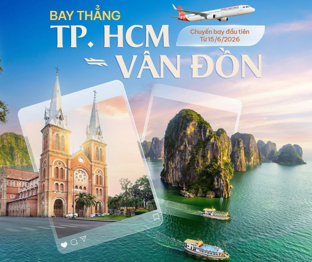 Sun PhuQuoc Airways mở đường bay Vân Đồn - TP Hồ Chí Minh