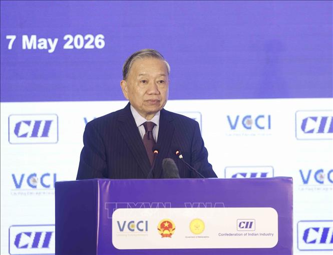 Tổng B&iacute; thư, Chủ tịch nước T&ocirc; L&acirc;m ph&aacute;t biểu khai mạc Diễn đ&agrave;n. Ảnh: Thống Nhất/TTXVN.