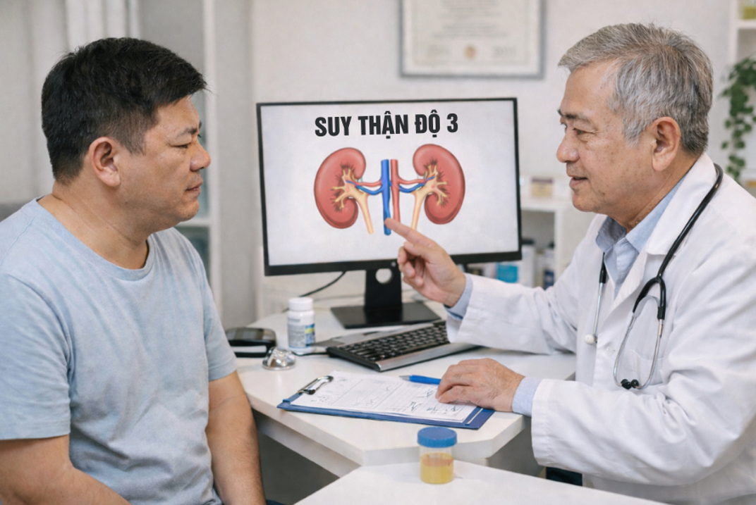 Người suy thận độ 3 n&ecirc;n kiểm so&aacute;t tốt bệnh nền