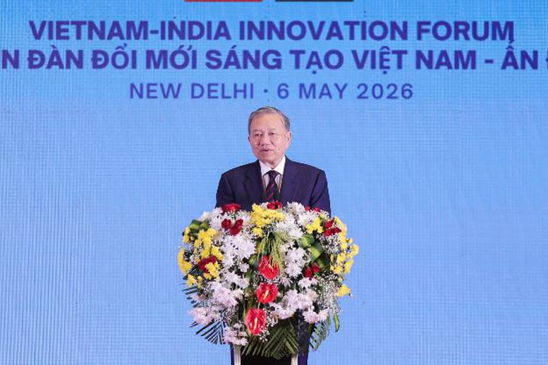 Tổng B&iacute; thư, Chủ tịch nước T&ocirc; L&acirc;m ph&aacute;t biểu tại Diễn đ&agrave;n Đổi mới s&aacute;ng tạo Việt Nam - Ấn Độ 2026
