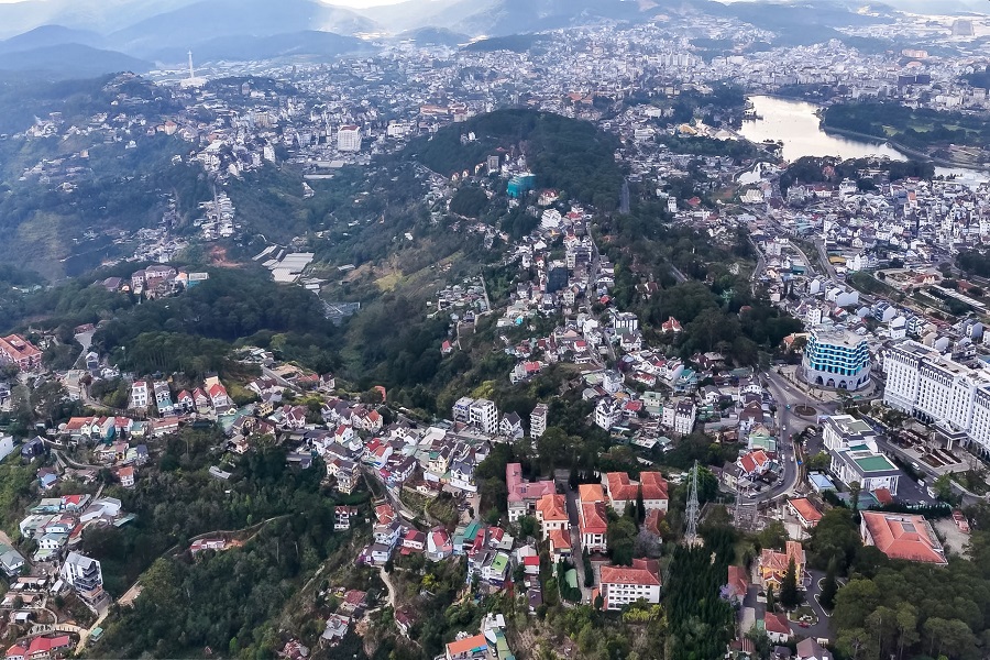 Một g&oacute;c quang cảnh đ&ocirc; thị Đ&agrave; Lạt