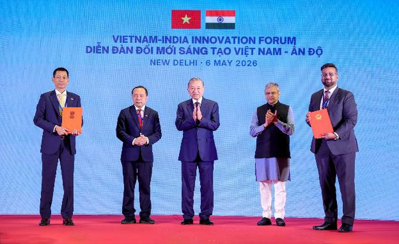 HTI Group v&agrave; Cognyte (Ấn Độ) trao thỏa thuận hợp t&aacute;c chiến lược trước sự chứng kiến của Tổng B&iacute; thư, Chủ tịch nước T&ocirc; L&acirc;m, Bộ trưởng Bộ Khoa học & C&ocirc;ng nghệ Vũ Hải Qu&acirc;n v&agrave; Bộ trưởng Bộ Điện tử & C&ocirc;ng nghệ th&ocirc;ng tin Ấn Độ Shri Ashwini Vaishnaw