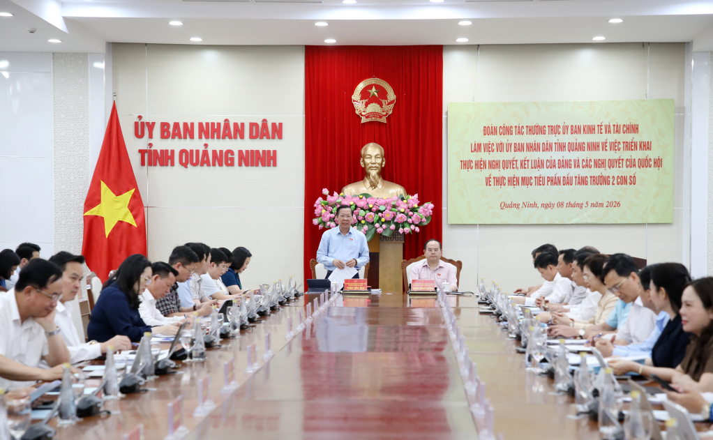 Đoàn công tác của Ủy ban Kinh tế và Tài chính Quốc hội làm việc với tỉnh Quảng Ninh