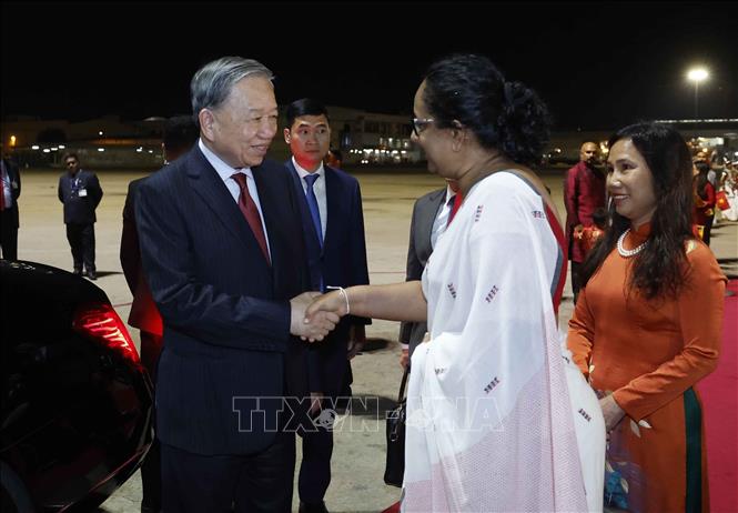 Tổng Bí thư, Chủ tịch nước Tô Lâm bắt đầu thăm cấp Nhà nước Cộng hòa xã hội chủ nghĩa dân chủ Sri Lanka