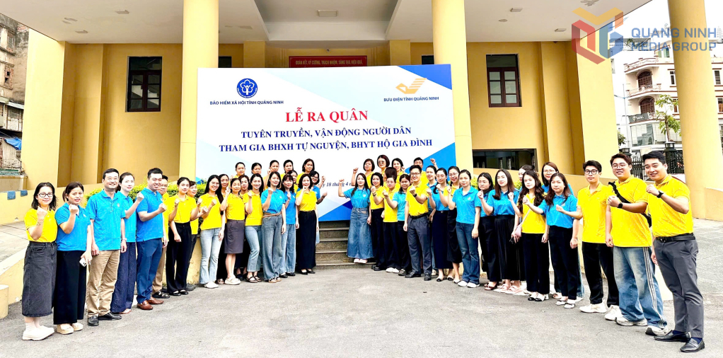 BHXH tỉnh Quảng Ninh và Bưu điện tỉnh tổ chức lễ ra quân tuyên truyền, vận động người dân tham gia BHXH tự nguyện, BHYT hộ gia đình, tháng 4/2026 BHXH tỉnh Quảng Ninh và Bưu điện tỉnh tổ chức lễ ra quân tuyên truyền, vận động người dân tham gia BHXH tự nguyện, BHYT hộ gia đình, tháng 4/2026