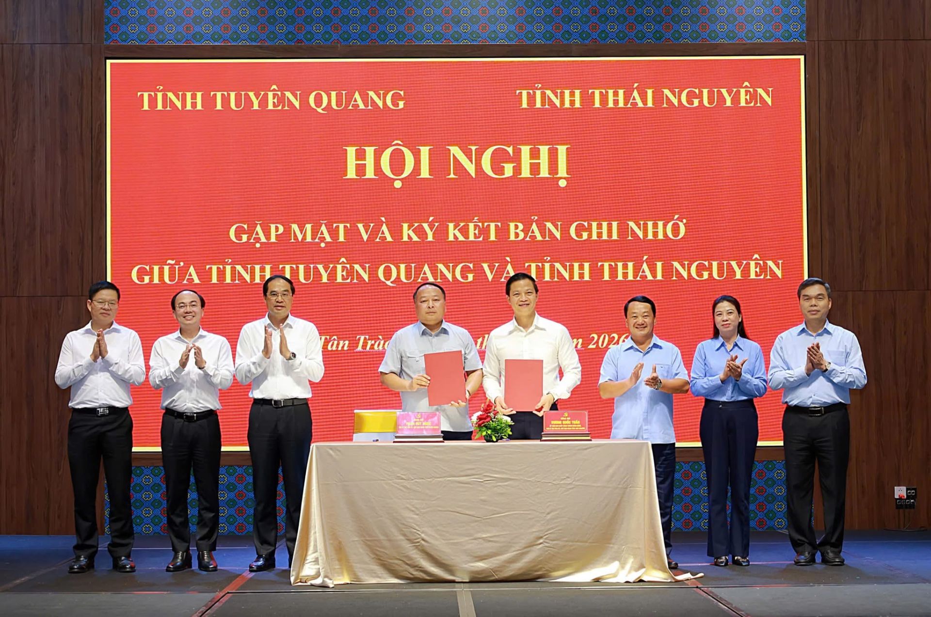 Thái Nguyên và Tuyên Quang ký kết hợp tác chiến lược phát triển toàn diện khu vực Việt Bắc
