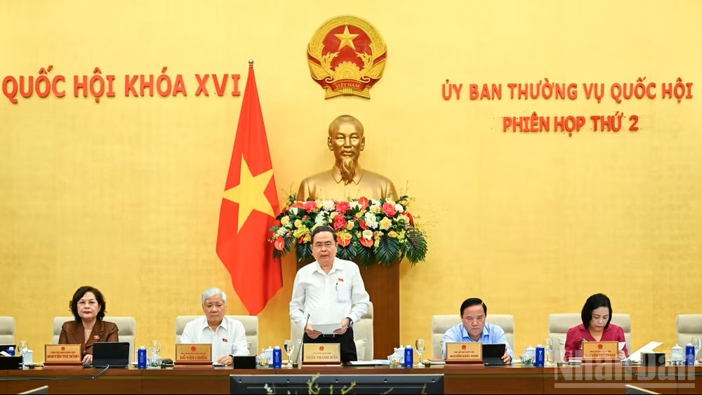 Chủ tịch Quốc hội Trần Thanh Mẫn phát biểu khai mạc phiên họp. (Ảnh: DUY LINH) Chủ tịch Quốc hội Trần Thanh Mẫn phát biểu khai mạc phiên họp. (Ảnh: DUY LINH)