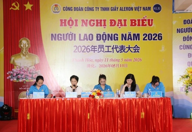 Công ty TNHH Giầy Aleron Việt Nam tổ chức Hội nghị đại biểu người lao động năm 2026
