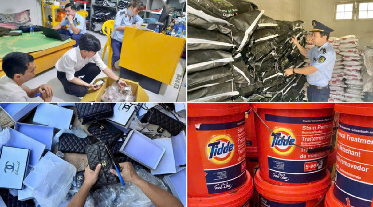 T&igrave;nh trạng x&acirc;m phạm quyền sở hữu tr&iacute; tuệ tiếp tục diễn biến phức tạp tr&ecirc;n thị trường. (Ảnh: QLTT)