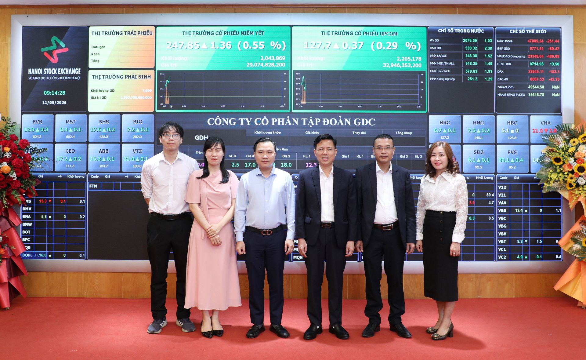 Tổng giám đốc Công ty Cổ phần Tập đoàn GDC Nguyễn Ngọc Hoàng cùng lãnh đạo, cán bộ công ty tại buổi lễ