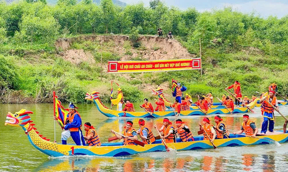 Lễ hội bơi chải An Châu - Di sản văn hóa phi vật thể cấp Quốc gia