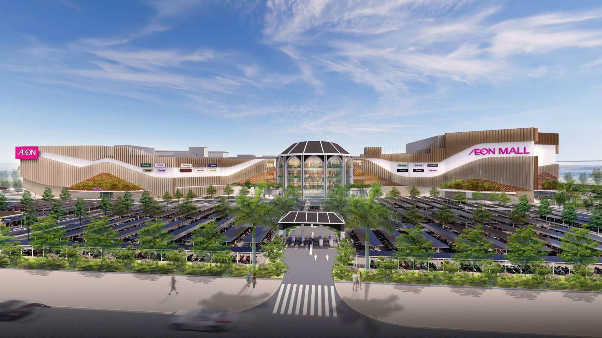 Phối cảnh Dự &aacute;n Trung t&acirc;m Thương mại AEON MALL Đ&agrave; Nẵng H&ograve;a Xu&acirc;n. Ảnh: BIM Group/AEONMALL Việt Nam
