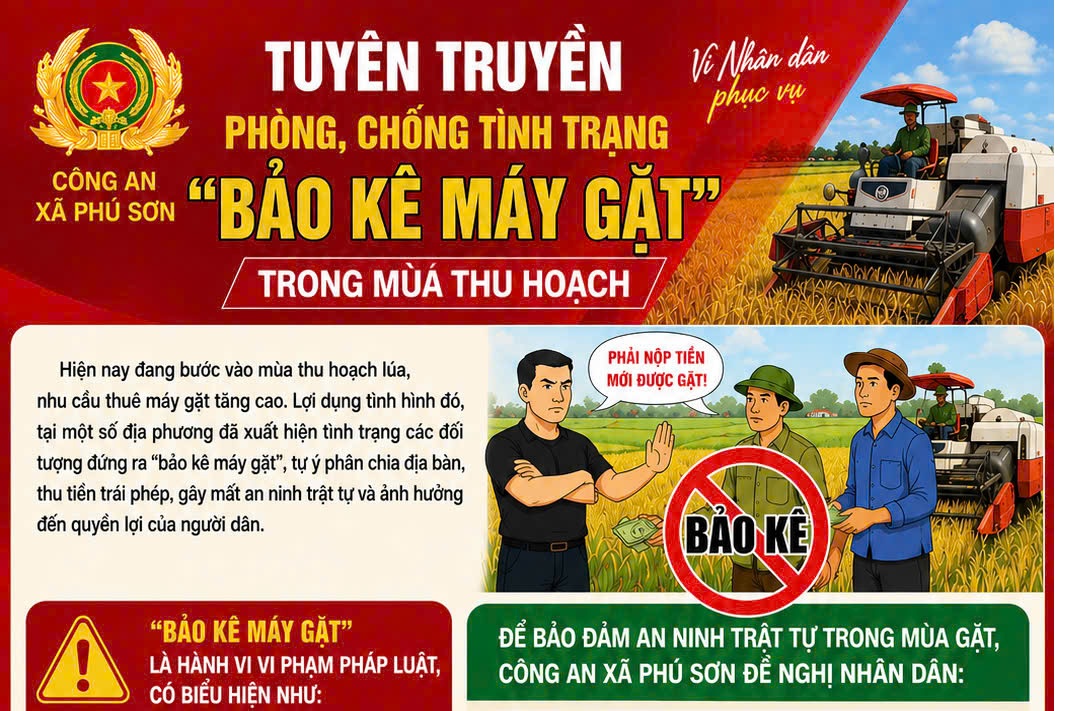 Ninh Bình: Tuyên truyền, ngăn chặn tình trạng “bảo kê máy gặt” mùa thu hoạch