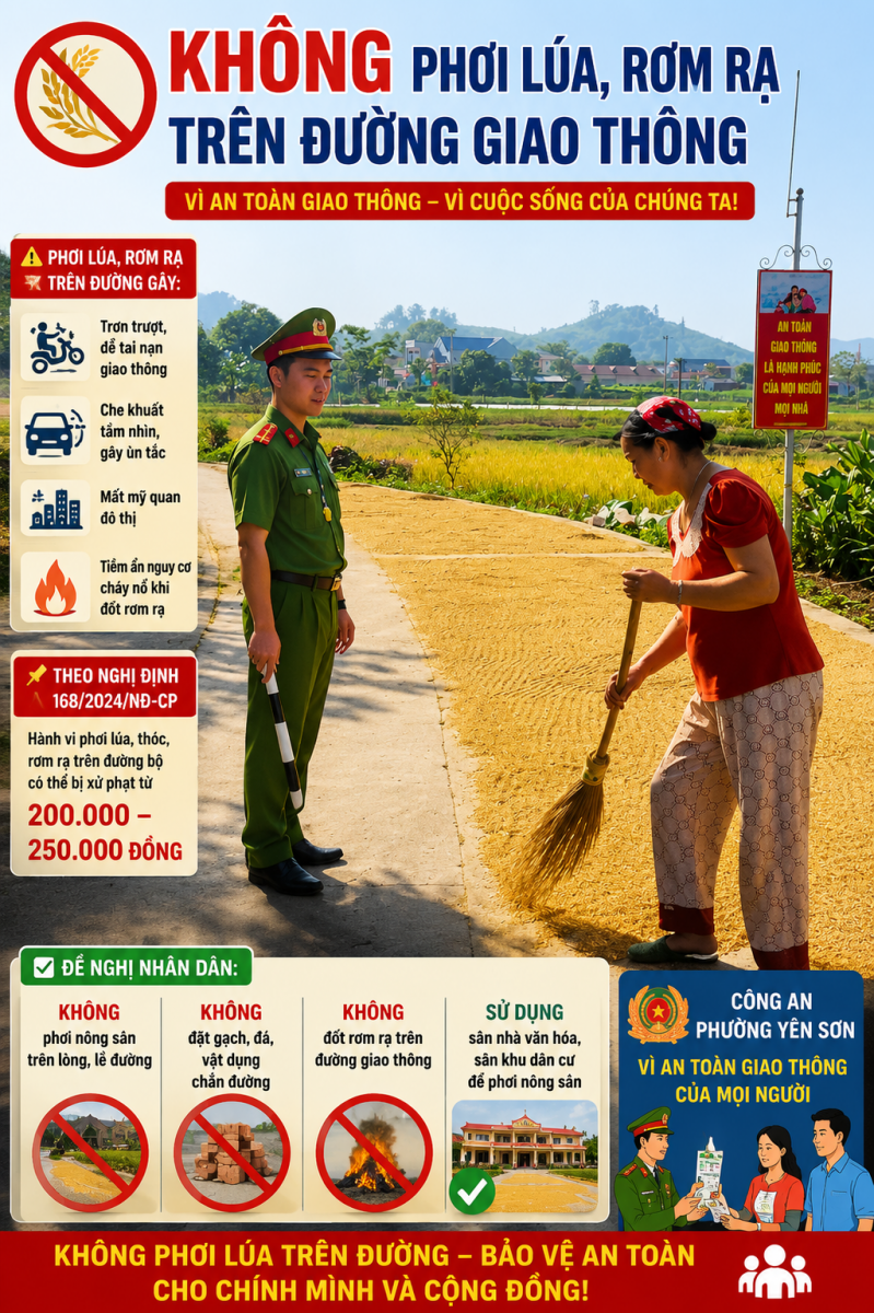 Trong thời gian tới,&nbsp;C&ocirc;ng an phường Y&ecirc;n Sơn tỉnh Ninh B&igrave;nh sẽ tăng cường c&ocirc;ng t&aacute;c tuần tra, kiểm tra; trường hợp cố t&igrave;nh vi phạm sẽ lập bi&ecirc;n bản xử l&yacute; theo đ&uacute;ng quy định ph&aacute;p luật