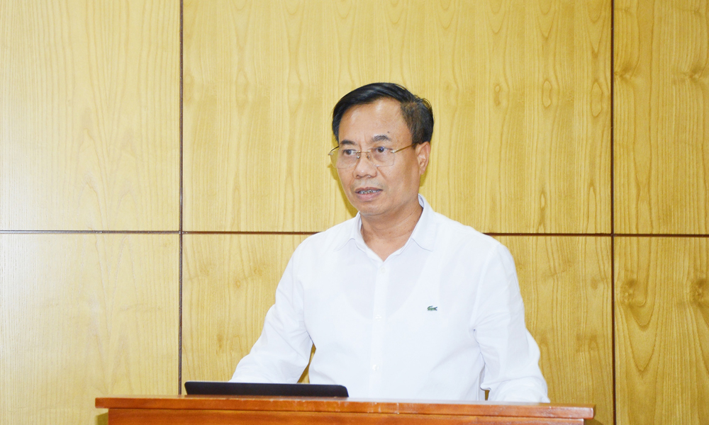 Đồng chí Đinh Đức Cảnh phát biểu tại hội nghị. Đồng chí Đinh Đức Cảnh phát biểu tại hội nghị.
