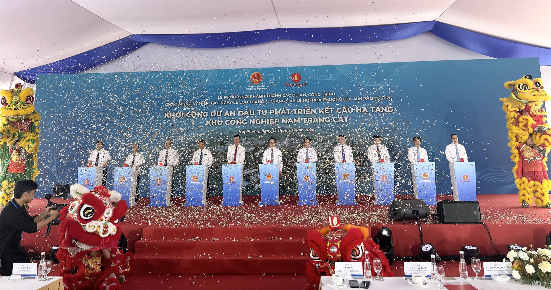 Vinhomes khởi công Dự án đầu tư phát triển kết cấu hạ tầng Khu công nghiệp Nam Tràng Cát