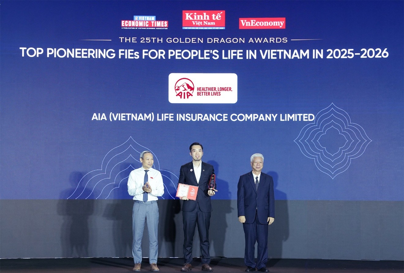 AIA Việt Nam được vinh danh tại Giải thưởng Rồng Vàng 2026