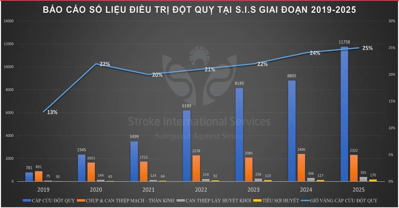 Báo cáo số liệu điều trị đột quỵ tại S. I. S giai đoạn 2019 - 2025 Báo cáo số liệu điều trị đột quỵ tại S. I. S giai đoạn 2019 - 2025