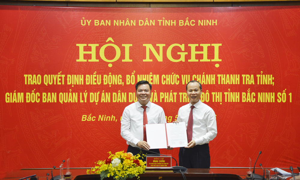 Kiện toàn chức danh lãnh đạo cấp sở, ngành tỉnh Bắc Ninh