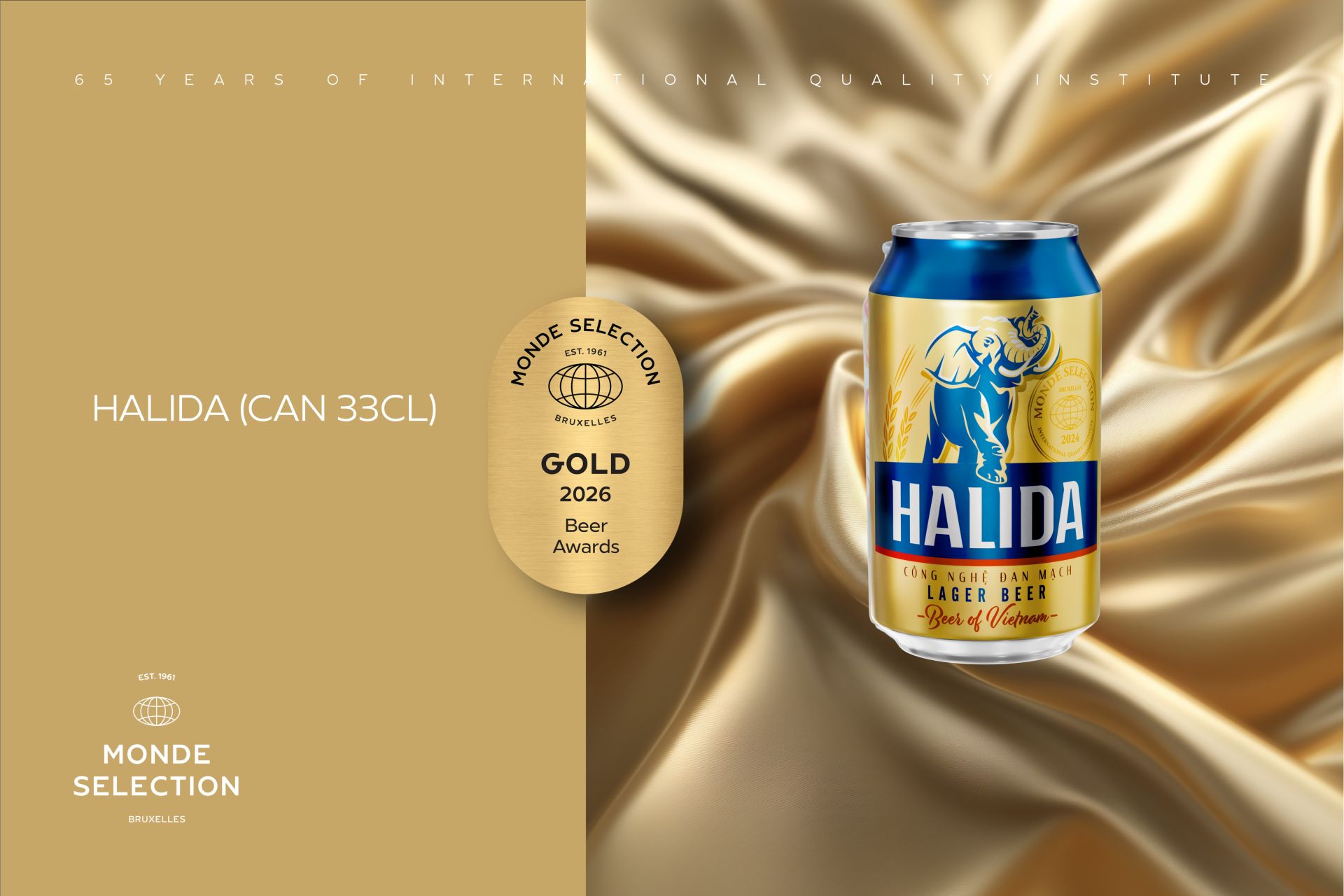 Giải V&agrave;ng chất lượng tại Monde Selection 2026 d&agrave;nh cho Huda v&agrave; Halida, ghi dấu h&agrave;nh tr&igrave;nh kh&ocirc;ng ngừng n&acirc;ng cao chất lượng sản phẩm.