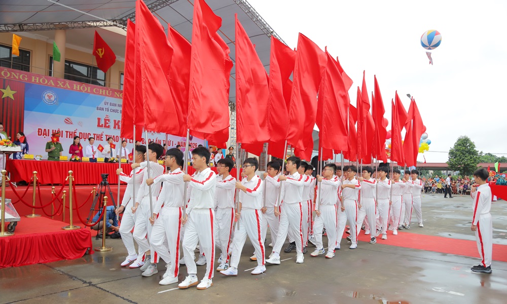 Bắc Ninh: Hàng nghìn người tham dự khai mạc Đại hội Thể dục thể thao xã Liên Bão lần thứ I