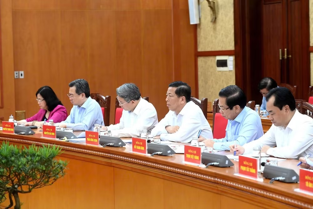 C&aacute;c đại biểu tham dự cuộc l&agrave;m việc. (Ảnh: ĐĂNG KHOA)