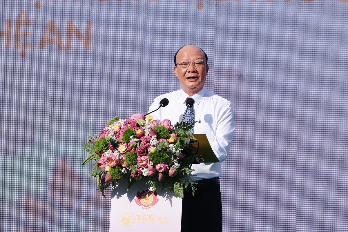 &Ocirc;ng Nguyễn Tất Thắng, Chủ tịch HĐQT Tập đo&agrave;n T&T Group ph&aacute;t biểu tại Lễ kh&aacute;nh th&agrave;nh c&ocirc;ng tr&igrave;nh