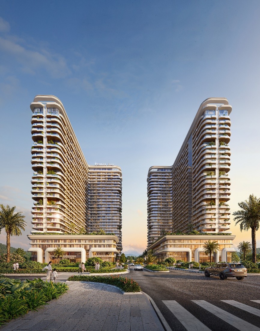 BIM Land giới thiệu t&ograve;a th&aacute;p Prima Bay tại cửa ng&otilde; b&aacute;n đảo 1 Halong Marina. Ảnh: BIM Group