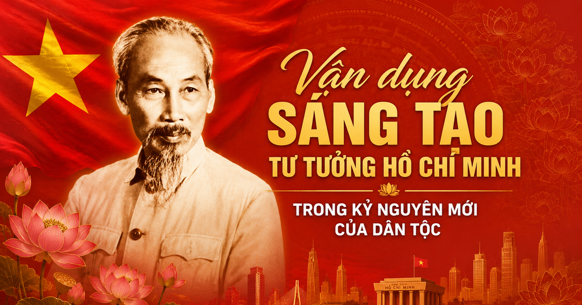 Chủ tịch Hồ Ch&iacute; Minh vĩ đại sống m&atilde;i trong sự nghiệp của ch&uacute;ng ta!
