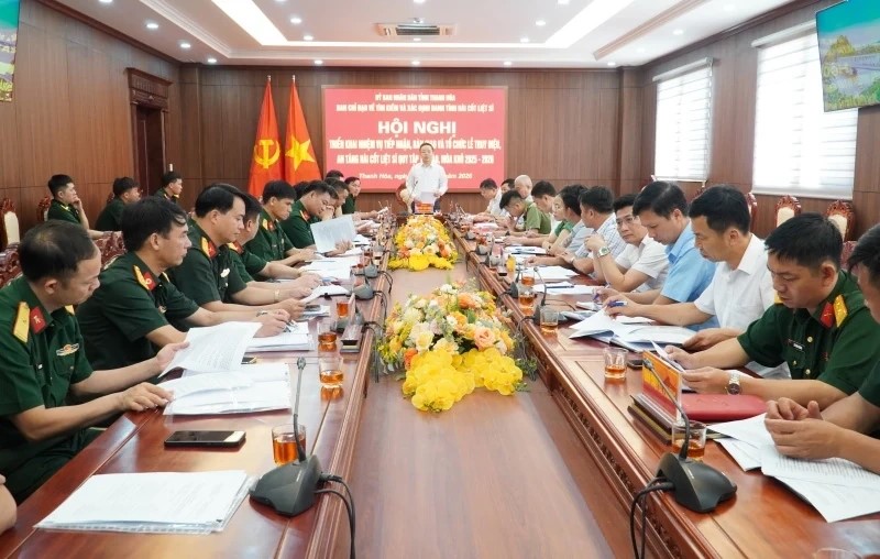 Thanh Hóa: Triển khai nhiệm vụ tiếp nhận, bàn giao và an táng hài cốt liệt sĩ quy tập tại Lào