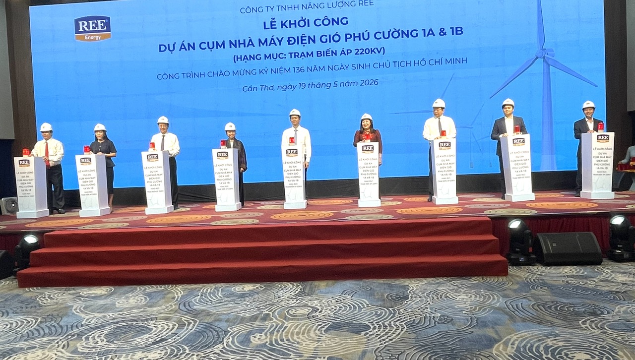 Nghi thức Lễ khởi c&ocirc;ng dự &aacute;n Cụm Nh&agrave; m&aacute;y Điện gi&oacute; Ph&uacute; Cường 1A v&agrave; 1B