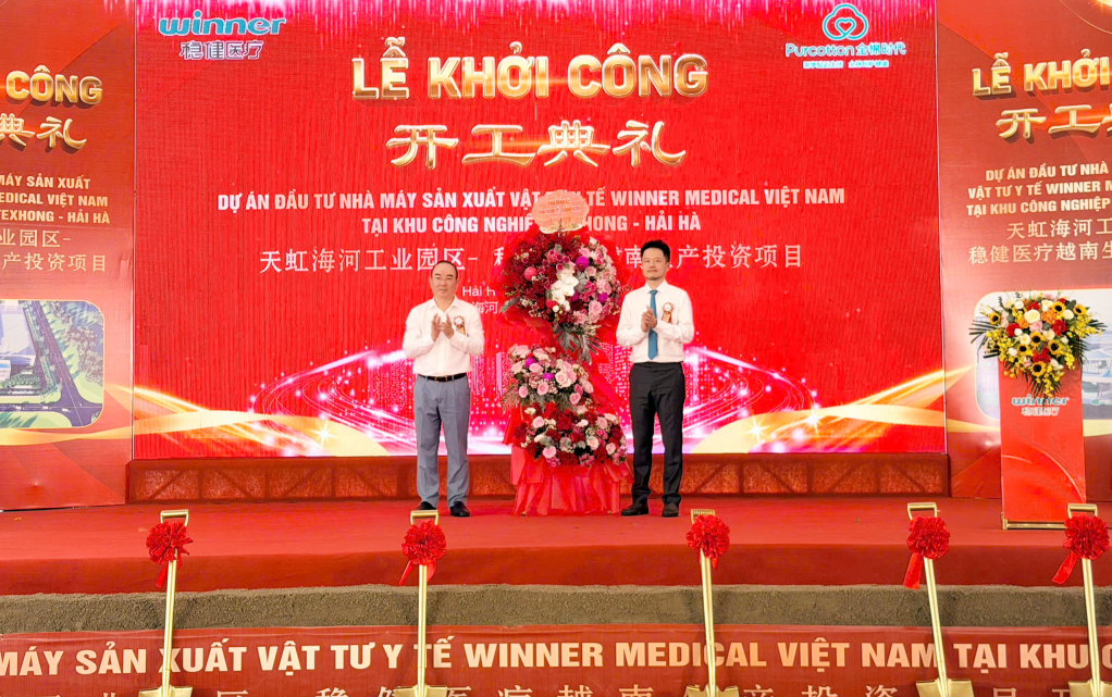 Quảng Ninh: Khởi công dự án đầu tư nhà máy M888com link hiện đang mở vật tư y tế Winner Medical Việt Nam