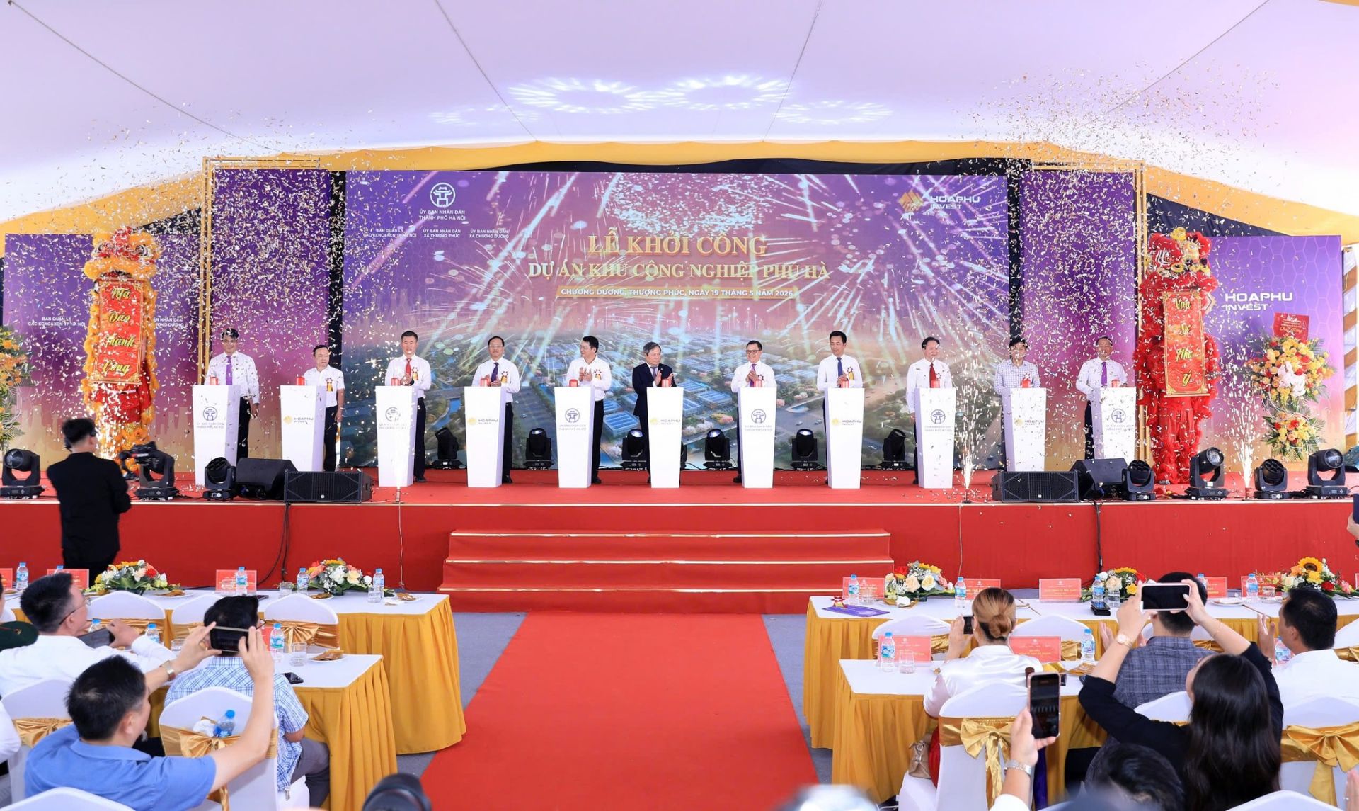 Hà Nội khởi công Khu công nghiệp Phú Hà, mở rộng cực tăng trưởng công nghiệp xanh phía Nam Thủ đô