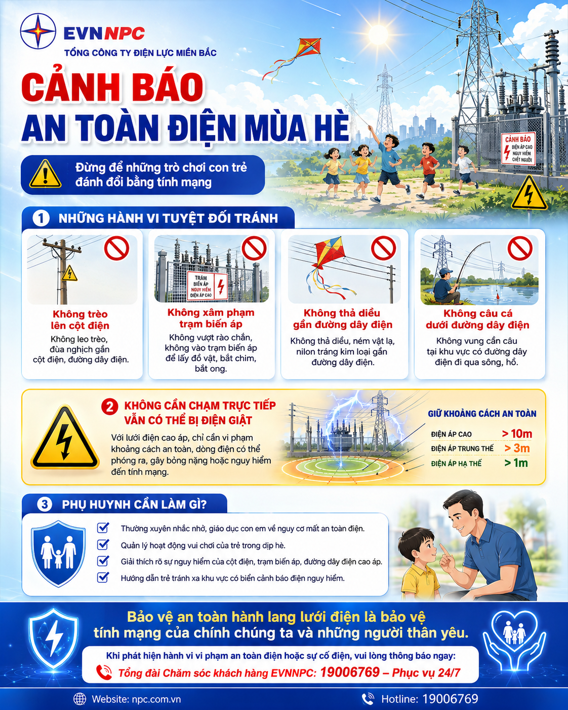 Cảnh báo an toàn điện mùa hè: Đừng để những trò chơi của trẻ nhỏ đánh đổi bằng tính mạng