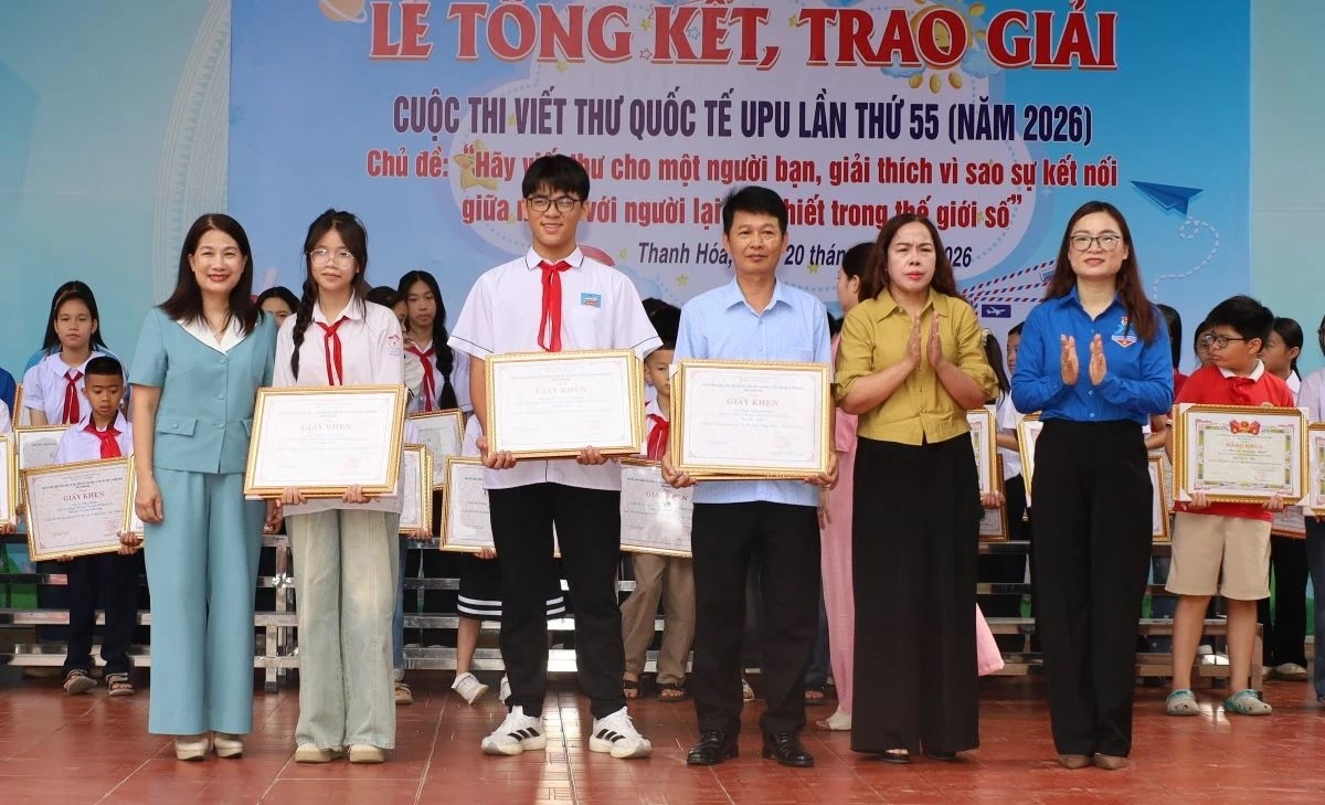 Thanh Hóa: Tổng kết, trao giải Cuộc thi Viết thư Quốc tế UPU lần thứ 55