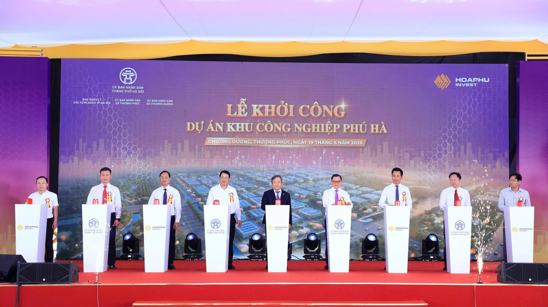 Hà Nội: Khởi công Khu công nghiệp Phú Hà tổng mức đầu tư hơn 2.900 tỷ đồng