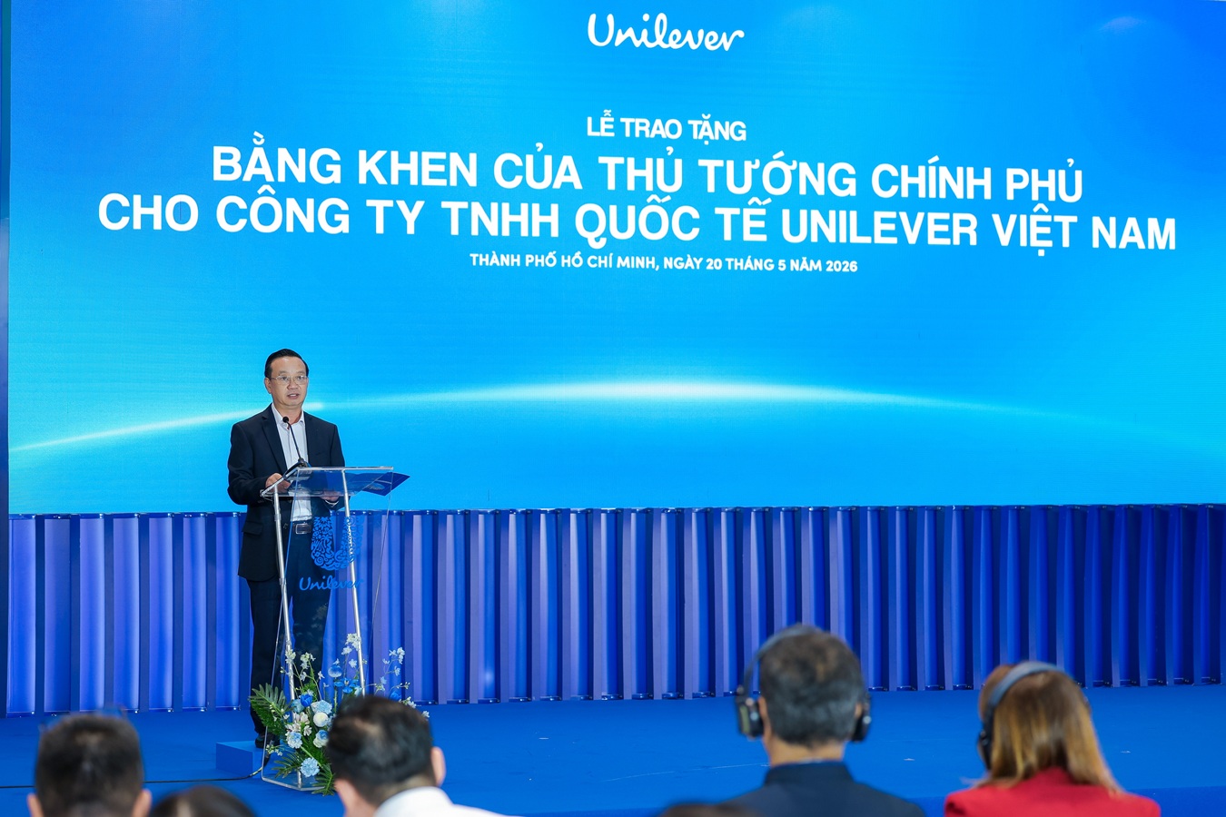 &Ocirc;ng B&ugrave;i Minh Thạnh, Th&agrave;nh ủy vi&ecirc;n, Ph&oacute; Chủ tịch UBND TP. Hồ Ch&iacute; Minh ph&aacute;t biểu tại sự kiện