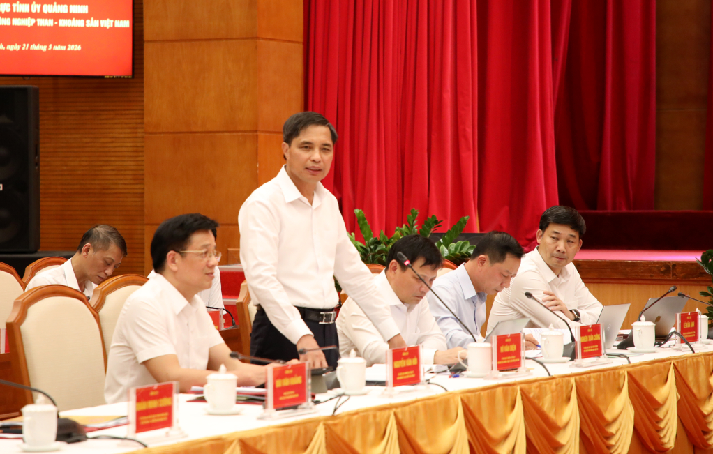 Ông Vũ Văn Diện, Ủy viên BTV Tỉnh ủy, Phó Chủ tịch Thường trực UBND tỉnh Quảng Ninh, phát biểu tại buổi làm việc Ông Vũ Văn Diện, Ủy viên BTV Tỉnh ủy, Phó Chủ tịch Thường trực UBND tỉnh Quảng Ninh, phát biểu tại buổi làm việc