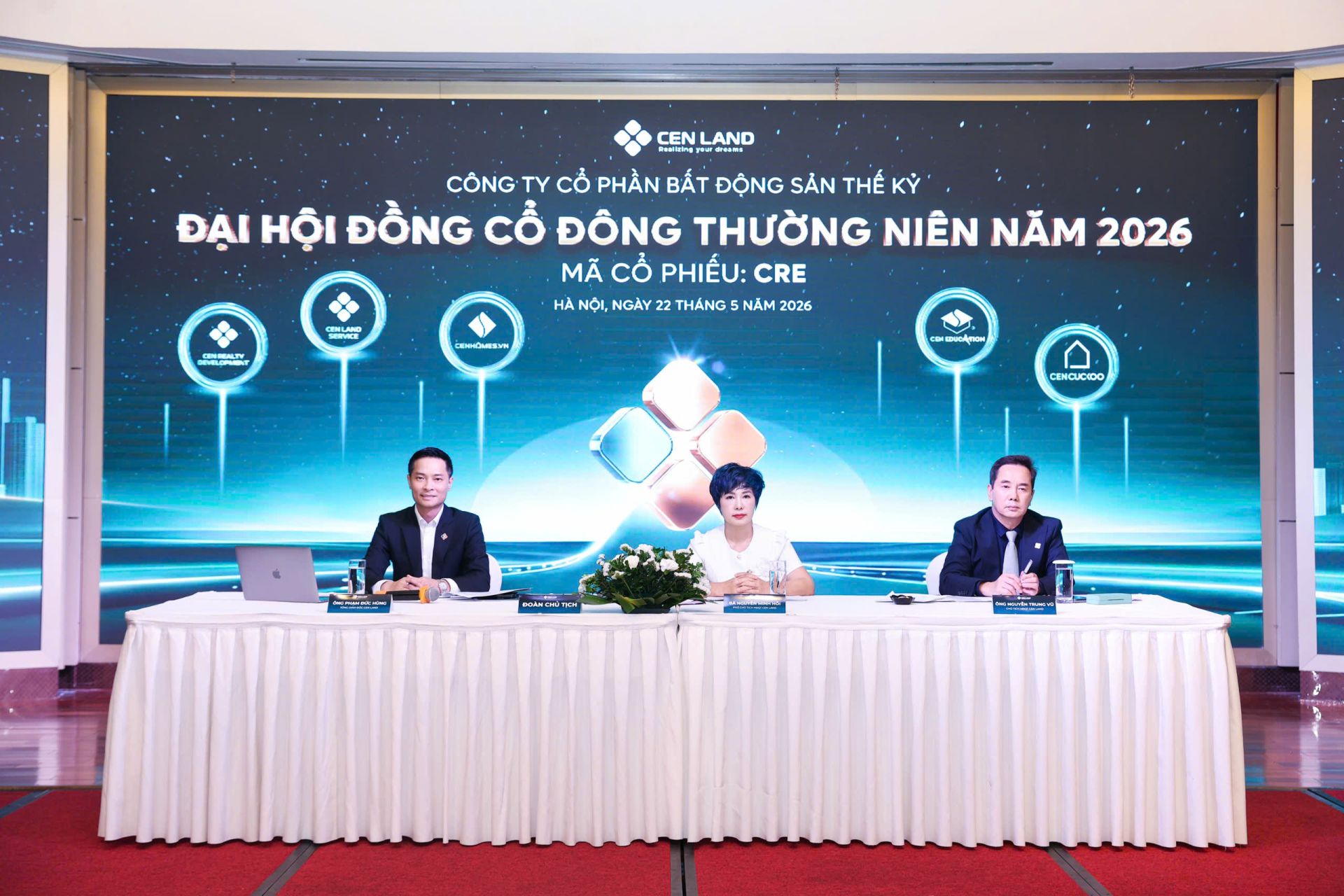 Quang cảnh Đại hội đồng cổ đ&ocirc;ng thường ni&ecirc;n Cen Land 2026