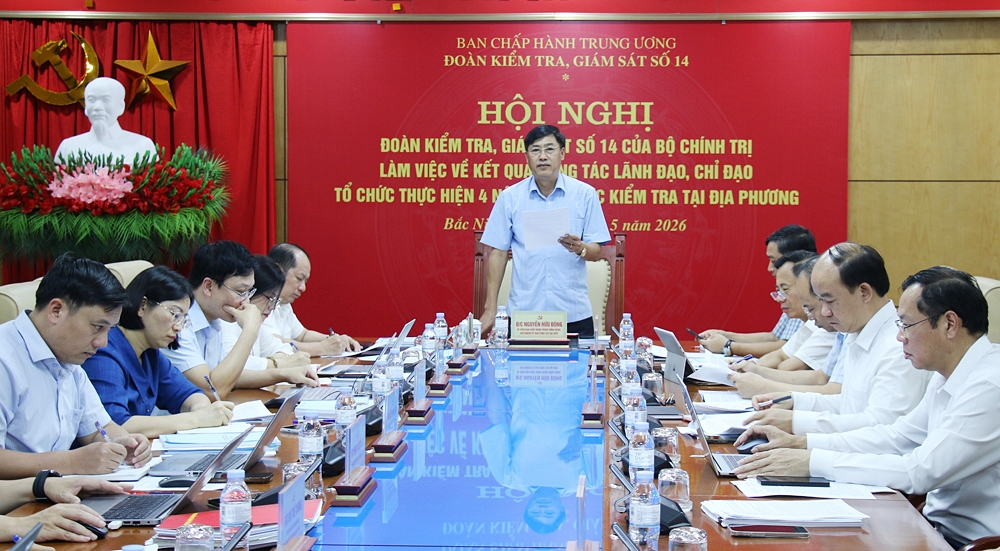 Đoàn kiểm tra của Bộ Chính trị làm việc tại tỉnh Bắc Ninh