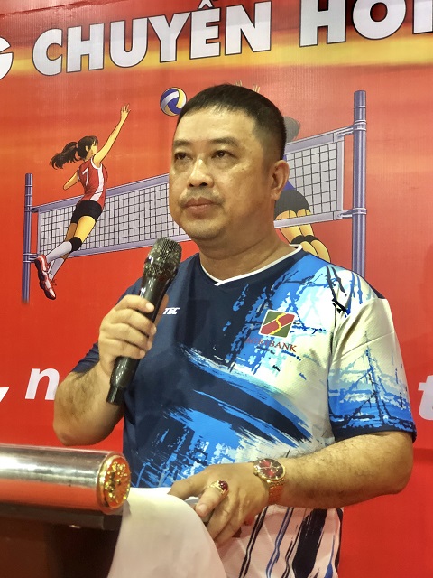 Ông Lê Thành Nam phát biểu tại Lễ khai mạc Hội thao. Ảnh: VH Ông Lê Thành Nam phát biểu tại Lễ khai mạc Hội thao. Ảnh: VH