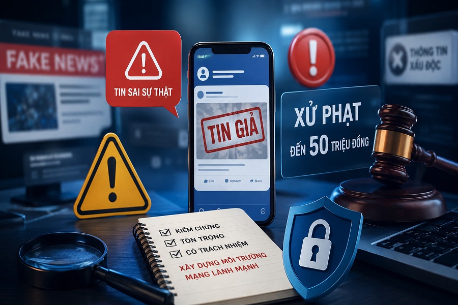 Tăng mạnh xử phạt tin giả trên mạng: Người dùng cần biết luật trước khi “like”, “share”, livestream