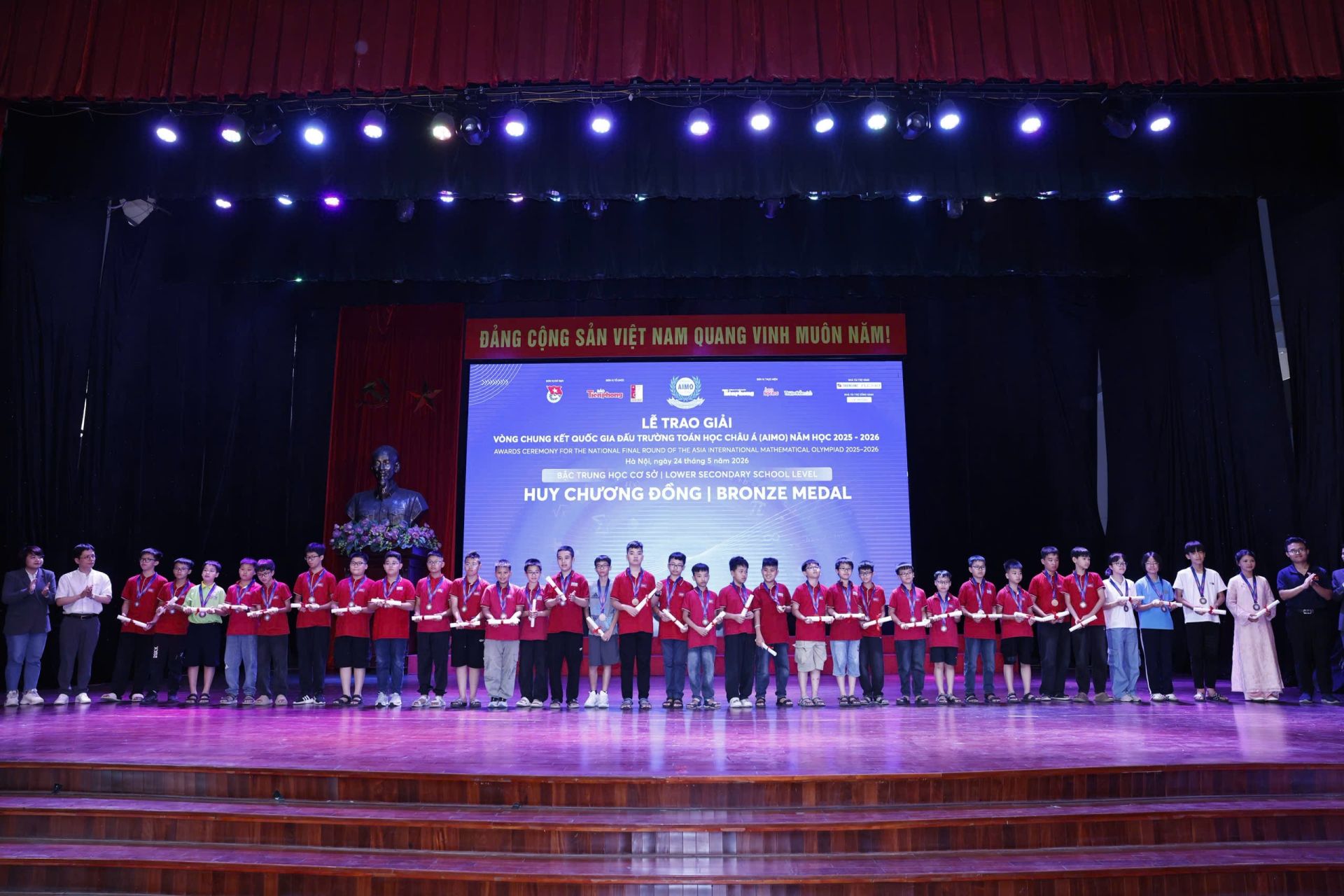 V&ograve;ng chung kết quốc gia AIMO năm học 2025-2026 c&oacute; tổng cộng 22 tỉnh, th&agrave;nh phố c&oacute; học sinh đạt giải