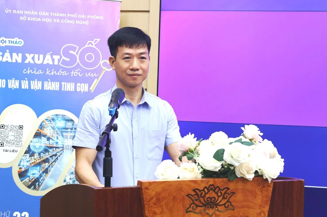Phó Giám đốc Sở Khoa học và Công nghệ Lê Lương Thịnh phát biểu khai mạc hội thảo. Phó Giám đốc Sở Khoa học và Công nghệ Lê Lương Thịnh phát biểu khai mạc hội thảo.