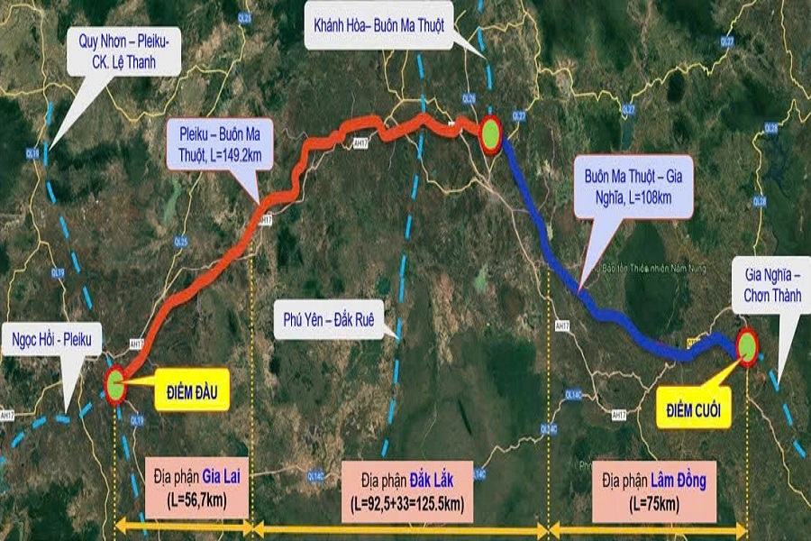 Đề xuất triển khai cao tốc Pleiku – Buôn Ma Thuột – Gia Nghĩa trước năm 2030