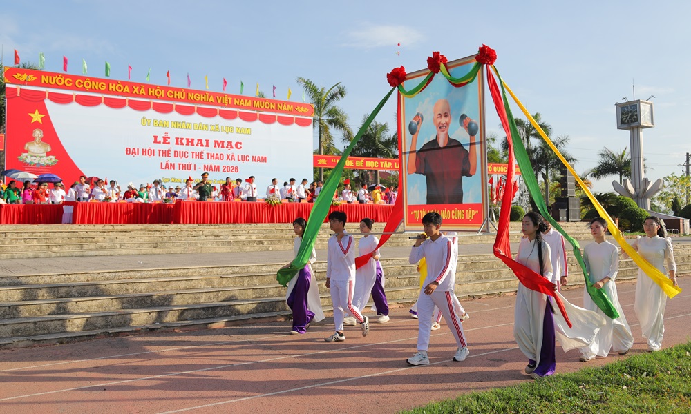 Bắc Ninh: Hơn 3.000 người dự khai mạc Đại hội Thể dục thể thao xã Lục Nam