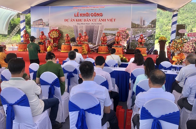 Quang cảnh Lễ khởi c&ocirc;ng Dự &aacute;n Khu d&acirc;n cư &Aacute;nh Việt. Ảnh: Viết Hiền
