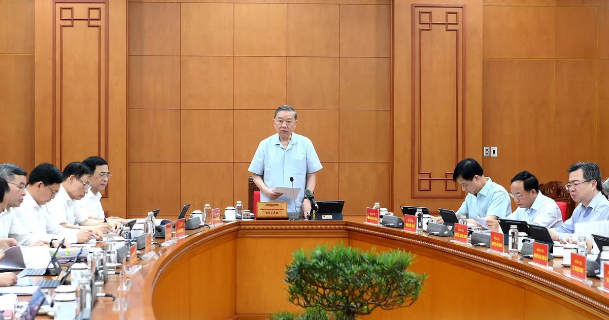 Tổng Bí thư, Chủ tịch nước Tô Lâm chủ trì cuộc làm việc. Tổng Bí thư, Chủ tịch nước Tô Lâm chủ trì cuộc làm việc.