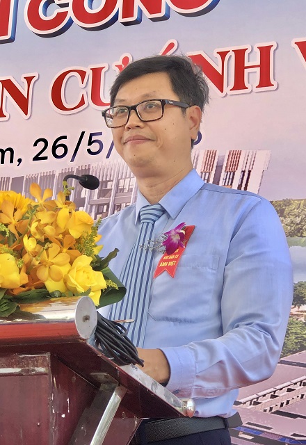 &Ocirc;ng Đặng Mạnh Cường ph&aacute;t biểu tại Lễ khởi c&ocirc;ng Dự &aacute;n. Ảnh: Viết Hiền
